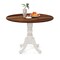Wooden Dining Table with Round Top and Trestle Legs for Kitchen or Living Room